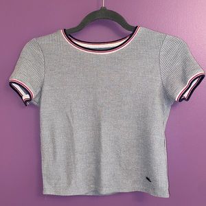 Hollister Gray Crop Baby T-Shirt